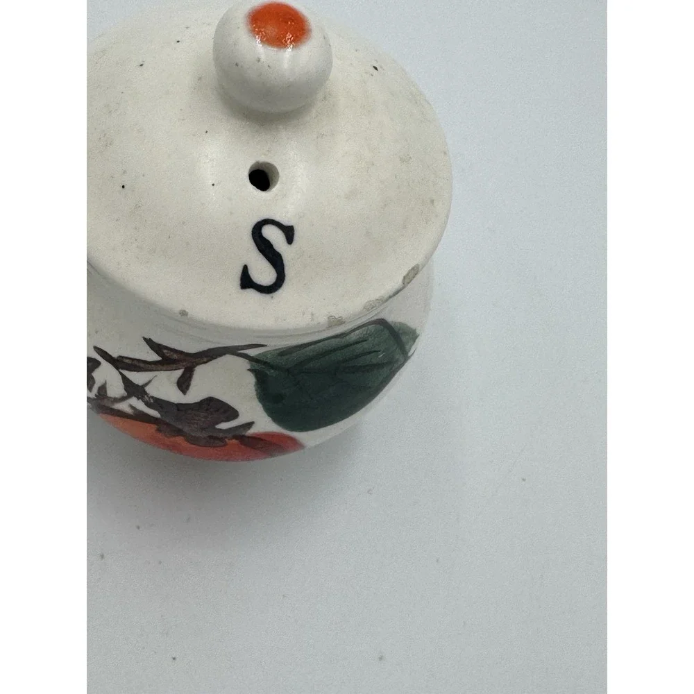 Vintage Salt and Pepper Shakers Tomato Vines Or Fruit